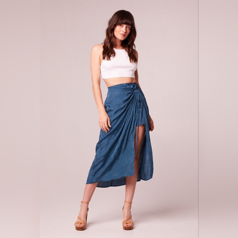 Band Of The Free | Celene Side Drape Teal Skirt